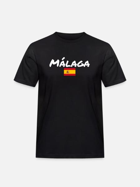Malaga, Spanje, Spaanse vlag, Spanjaarden - Mannen Workwear T-shirt - zwart