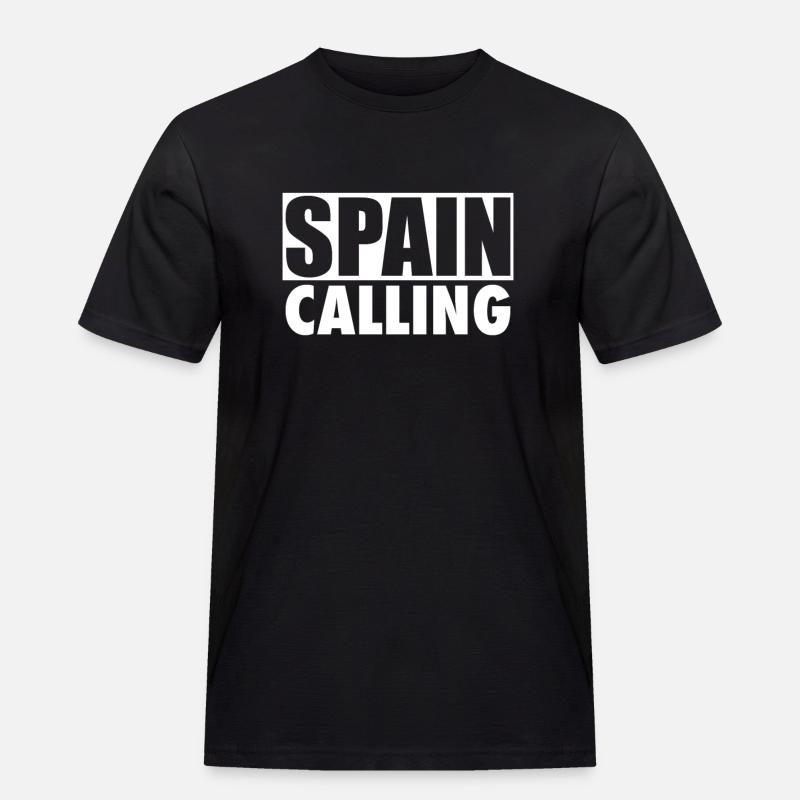 Spain Calling Spanien Spanische Spanier - Männer Workwear T-Shirt - Schwarz
