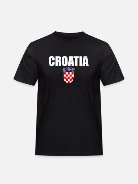 Kroatien vintage våbenskjold Kroatien kroatisk flag - Herre Workwear T-Shirt - sort