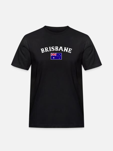 Brisbane Australia Australia Australian Flag - Men's Workwear T-Shirt - black