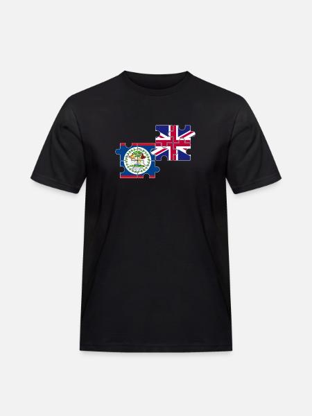 Belize UK British Belizean Flag - Men's Workwear T-Shirt - black