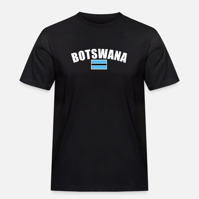 Botswana Botswana Drapeau Botswana - T-shirt Workwear homme - noir