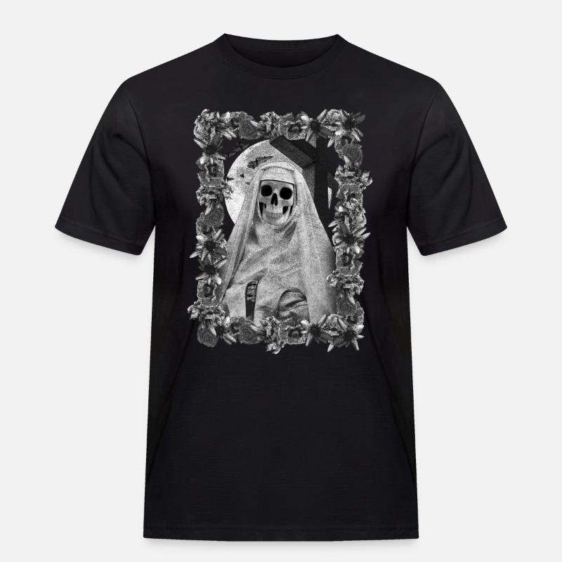 Nonne des Todes - Männer Workwear T-Shirt - Schwarz