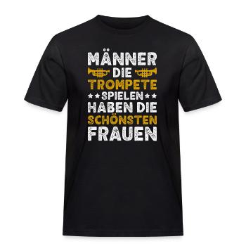 Trompete Männer Trompeter Blasmusik Trompeten - Männer Workwear T-Shirt - Schwarz - Vorne - AI Model Male 178 light (178cm)