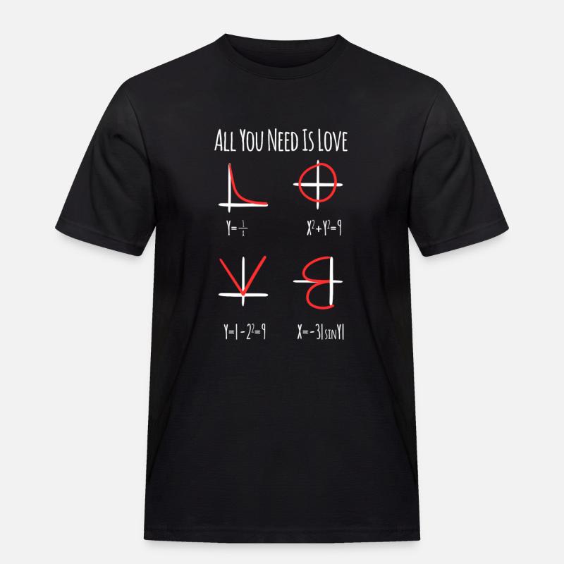 Mathe Nerd Lehrer - Männer Workwear T-Shirt - Schwarz