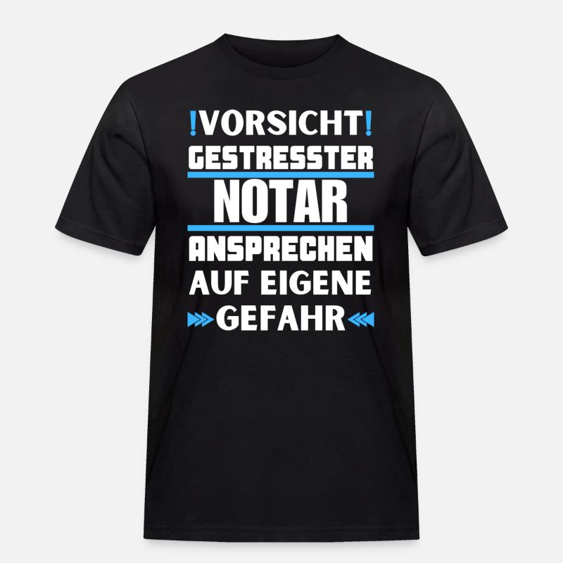 Gestresster Notar nicht ansprechen! - Männer Workwear T-Shirt - Schwarz