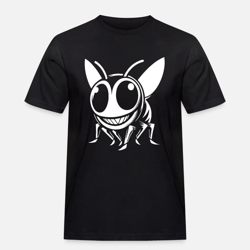 Funny Wasp Design – Comic Fun - Men's Workwear T-Shirt - black