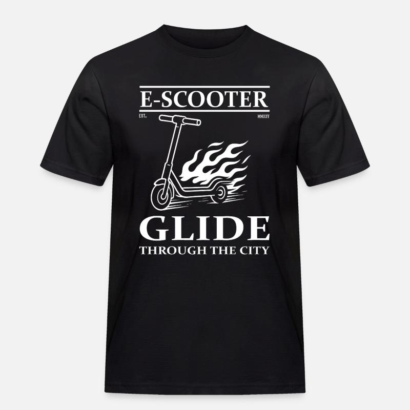 E-Scooter Design – Ride the Future - Männer Workwear T-Shirt - Schwarz