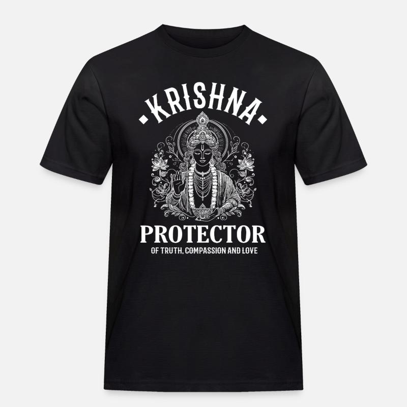 Krishna – Conception de divinité indienne - T-shirt Workwear homme - noir