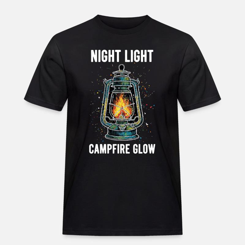 Night Light Campfire Glow Lantern - Men's Workwear T-Shirt - black