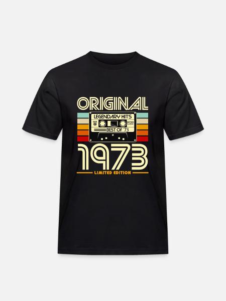 Original 1973 Retro Cassette - Men's Workwear T-Shirt - black