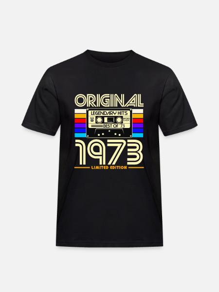 Originale Retro-Kassette von 1973 - Männer Workwear T-Shirt - Schwarz