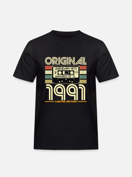 Original 1991 Limited Edition Retro - Men's Workwear T-Shirt - black