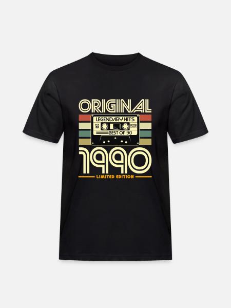 Original 1990 Retro Cassette Edition - Men's Workwear T-Shirt - black