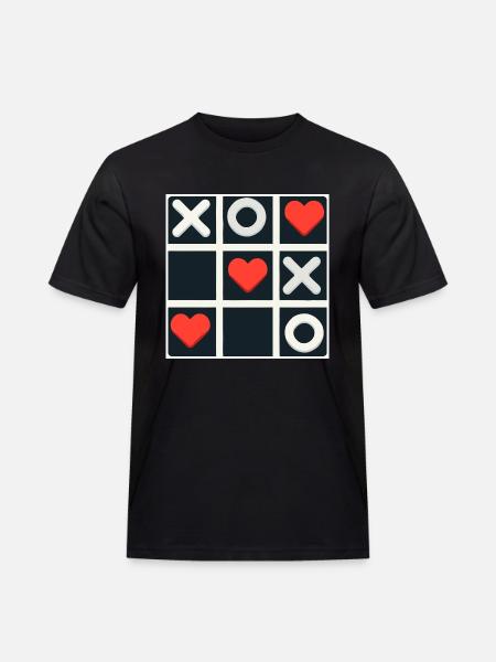 Tic Tac Toe Love Wins - Men's Workwear T-Shirt - black