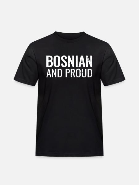 Bosnien och Hercegovina Stolta bosniska bosnier - Arbets-T-shirt herr - svart