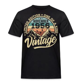 Legendär seit November 1956 - Limited Edition 1956 - Männer Workwear T-Shirt - Schwarz - Vorne - AI Model Male 178 light (178cm)