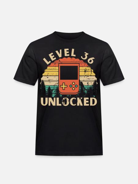 Level 36 Unlocked - Men's Workwear T-Shirt - black