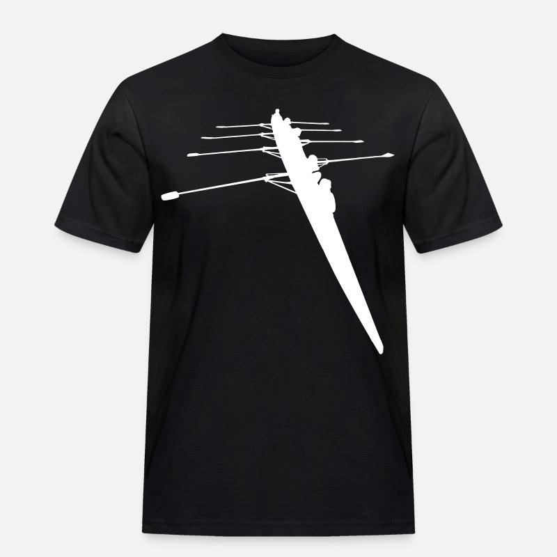 Ruderer - 4er Ruderboot - Männer Workwear T-Shirt - Schwarz