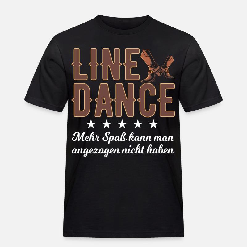 Linedance Spaß - Männer Workwear T-Shirt - Schwarz