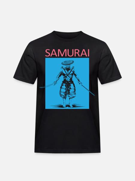 Samurai Symbol Logo icon Illustration Graphic - Men's Workwear T-Shirt - black