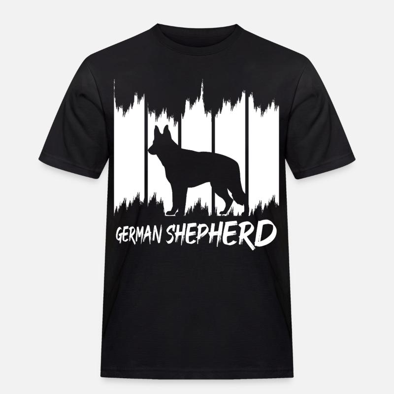 German Shepherd - Männer Workwear T-Shirt - Schwarz