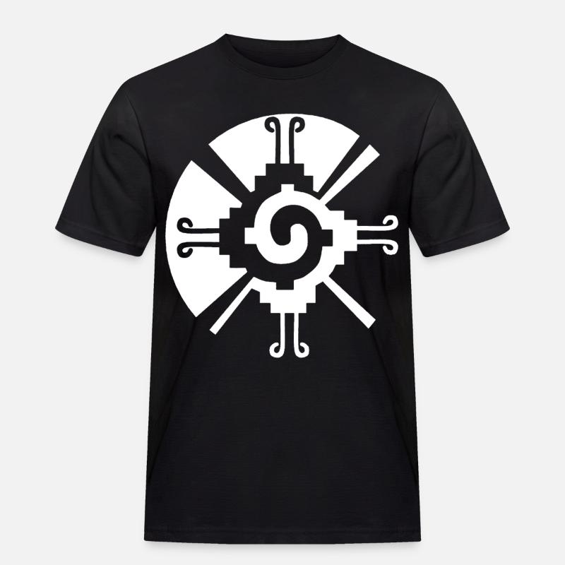 Solar Geometric Pattern (White) - Men's Workwear T-Shirt - black