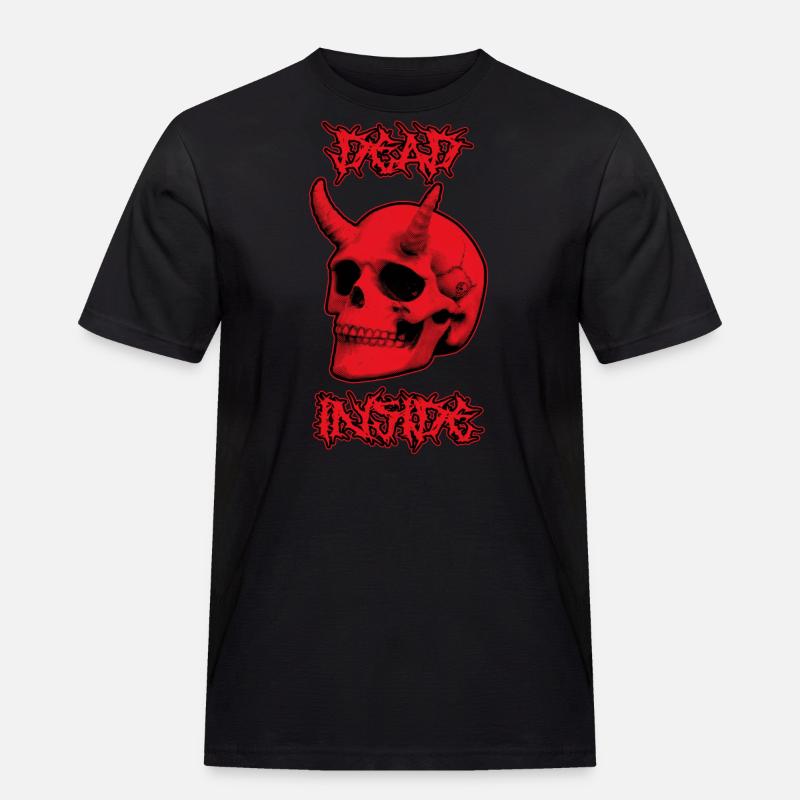 Devil Skull Dead Inside - T-shirt Workwear homme - noir