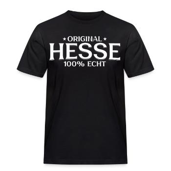 Hessischer Dialekt Original Hesse - Männer Workwear T-Shirt - Schwarz - Vorne - AI Model Male 178 light (178cm)