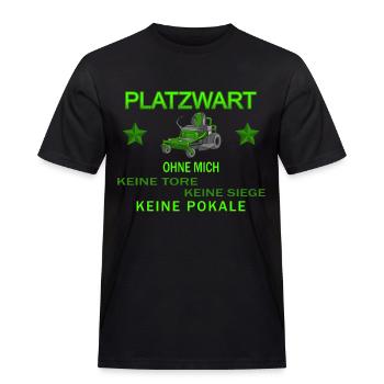 Platzwart Fussballplatz Tennisplatz - Männer Workwear T-Shirt - Schwarz - Vorne - AI Model Male 178 light (178cm)
