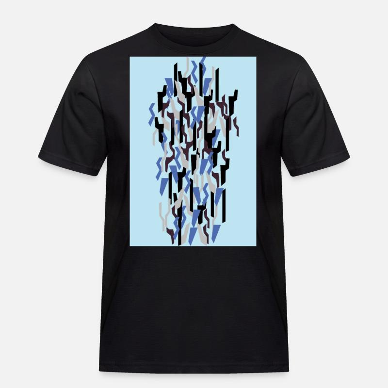 Camouflage Kunst Hellblau Gaming - Männer Workwear T-Shirt - Schwarz