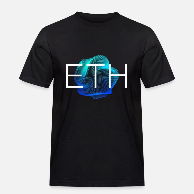ETH Blockchain Kryptowährung - Männer Workwear T-Shirt - Schwarz
