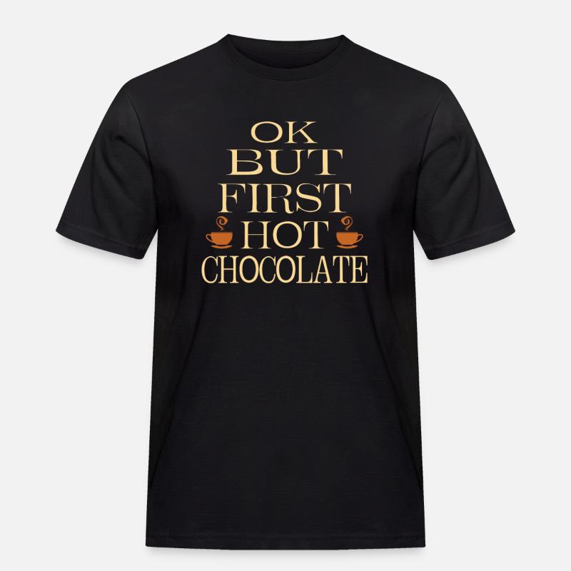 Hot chocolate - Männer Workwear T-Shirt - Schwarz