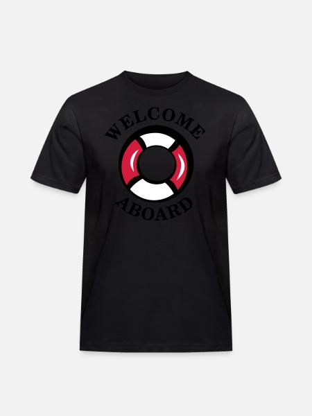 welcome_aboard - Men's Workwear T-Shirt - black