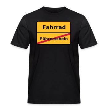 Fahrrad - Männer Workwear T-Shirt - Schwarz - Vorne - AI Model Male 178 light (178cm)