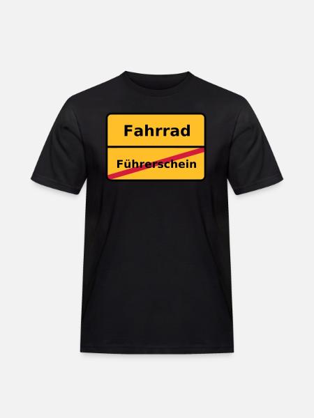 Fahrrad - Männer Workwear T-Shirt - Schwarz