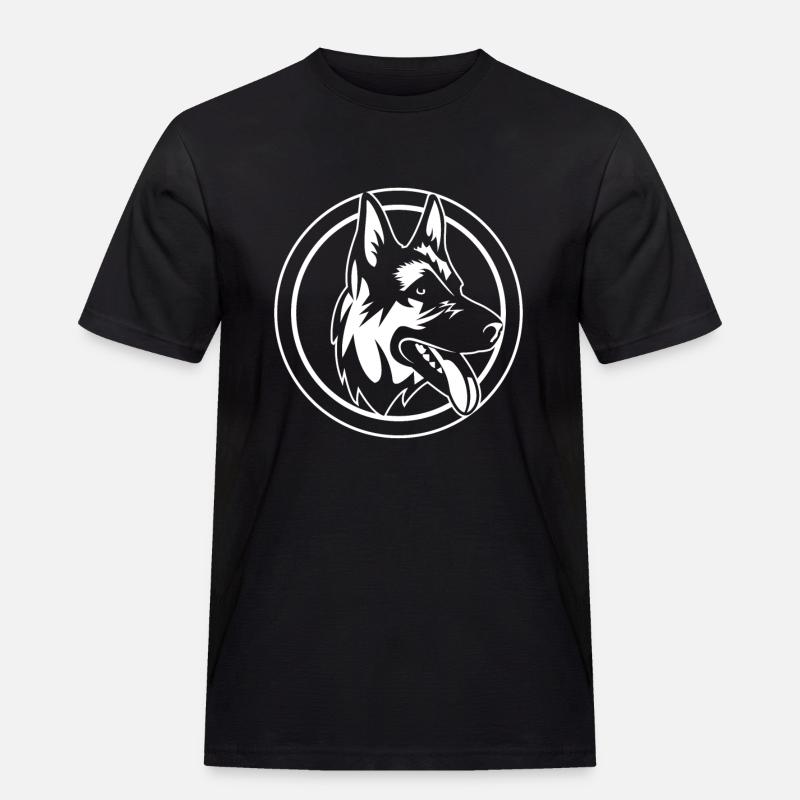 Deutscher Schäferhund - Männer Workwear T-Shirt - Schwarz