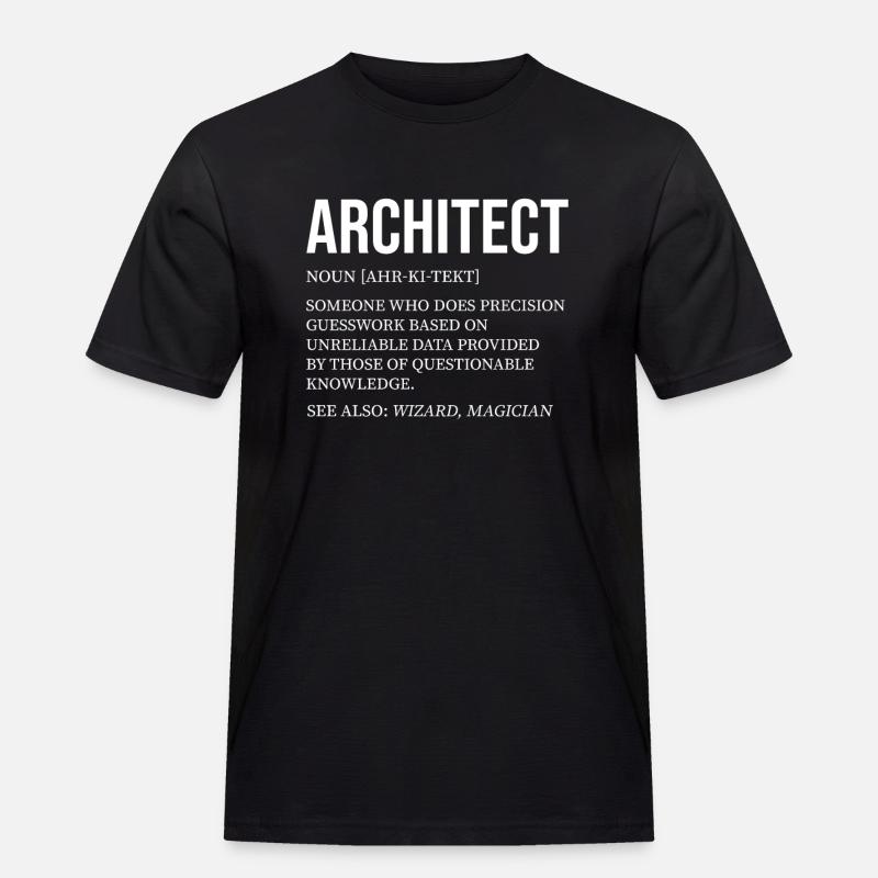 Architect: Precise guesses, unreliable - Men's Workwear T-Shirt - black