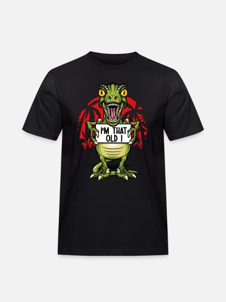 Vieux comme un dinosaure - T-shirt Workwear homme - noir