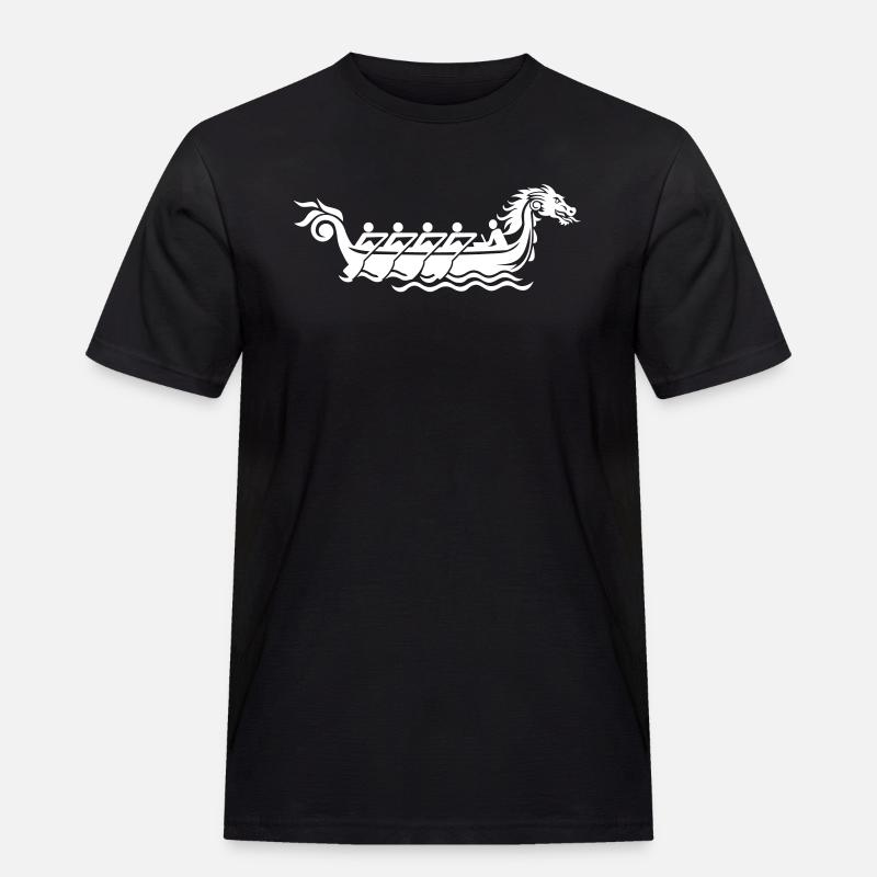 Drachenboot - Männer Workwear T-Shirt - Schwarz
