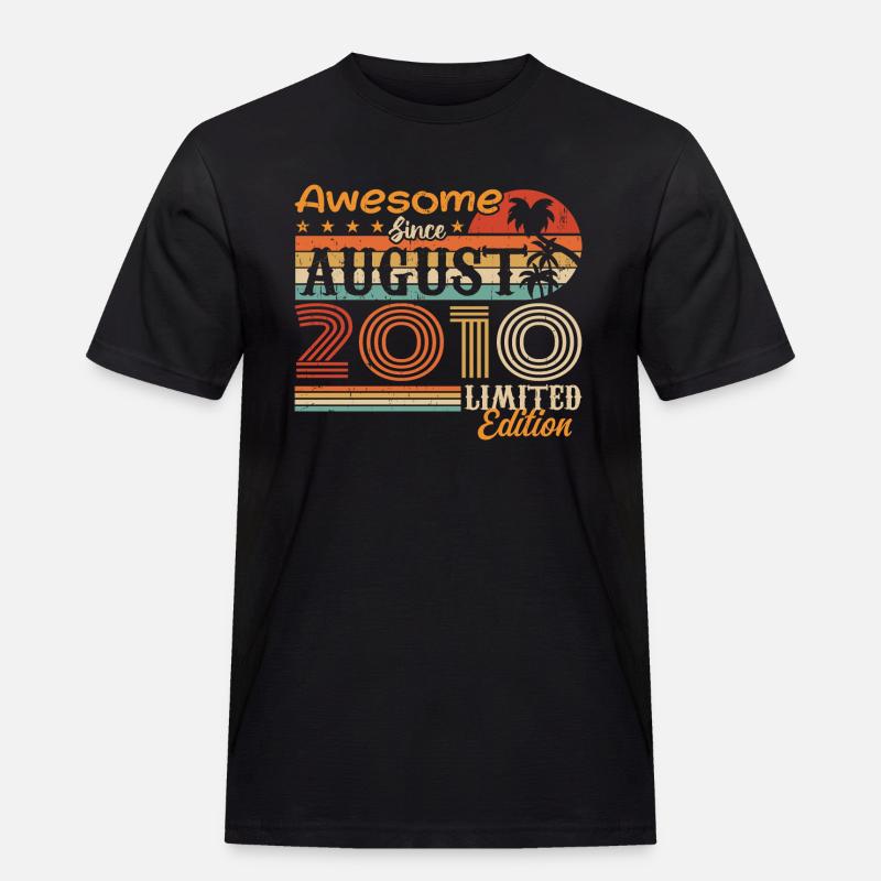 2010 August Geschenkidee August 2010 - Männer Workwear T-Shirt - Schwarz