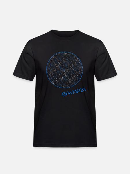 Kreis Bavaria - Männer Workwear T-Shirt - Schwarz