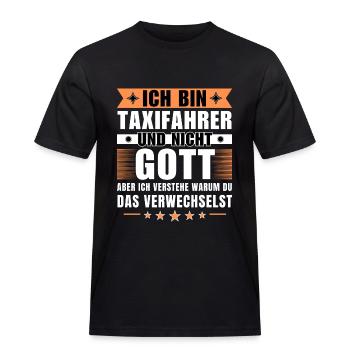 Ich bin Taxifahrer und nicht Gott - Männer Workwear T-Shirt - Schwarz - Vorne - AI Model Male 178 light (178cm)
