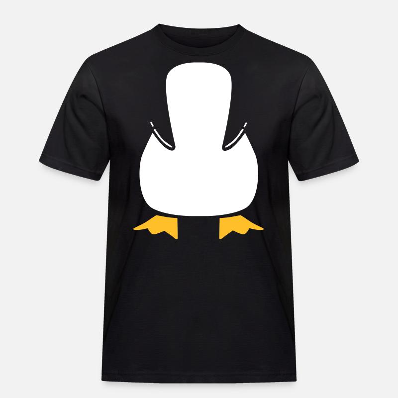 pinguin - Männer Workwear T-Shirt - Schwarz