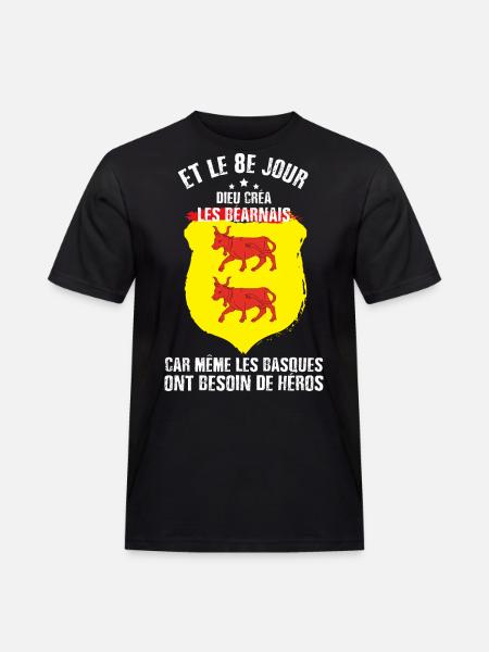le 8e jour, les béarnais - T-shirt Workwear homme - noir
