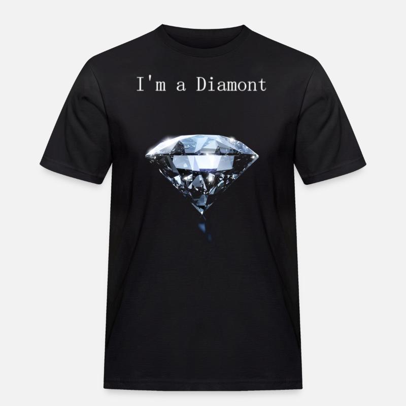 Ich bin ein Diamant - Männer Workwear T-Shirt - Schwarz