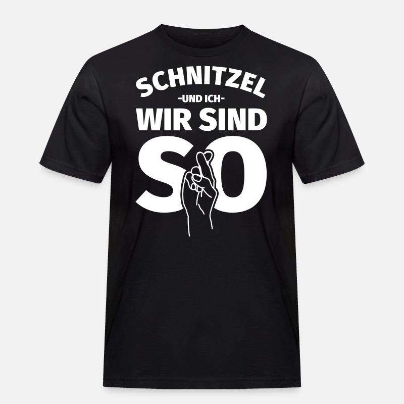 Schnitzel Liebhaber Geschenk - Männer Workwear T-Shirt - Schwarz