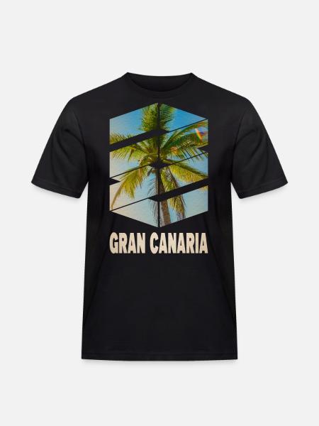 Gran Canaria Palmer Sommer Sol Strand Hav - Herre Workwear T-Shirt - sort