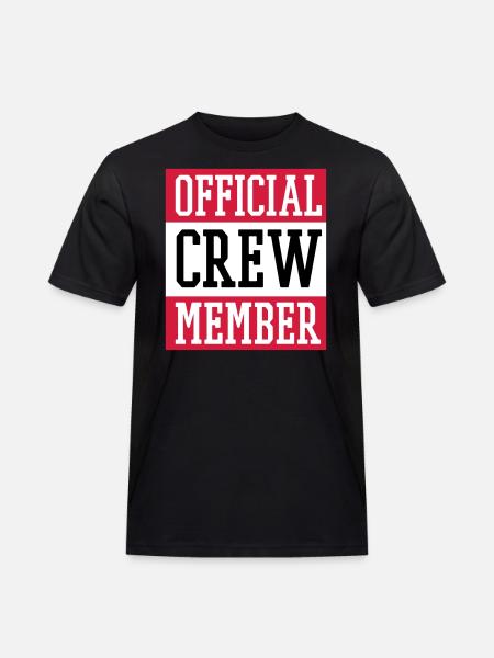 Official Crew Member - Männer Workwear T-Shirt - Schwarz