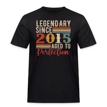 Legendär seit 2015. Geburtstagsgeschenk 2015 - Männer Workwear T-Shirt - Schwarz - Vorne - AI Model Male 178 light (178cm)